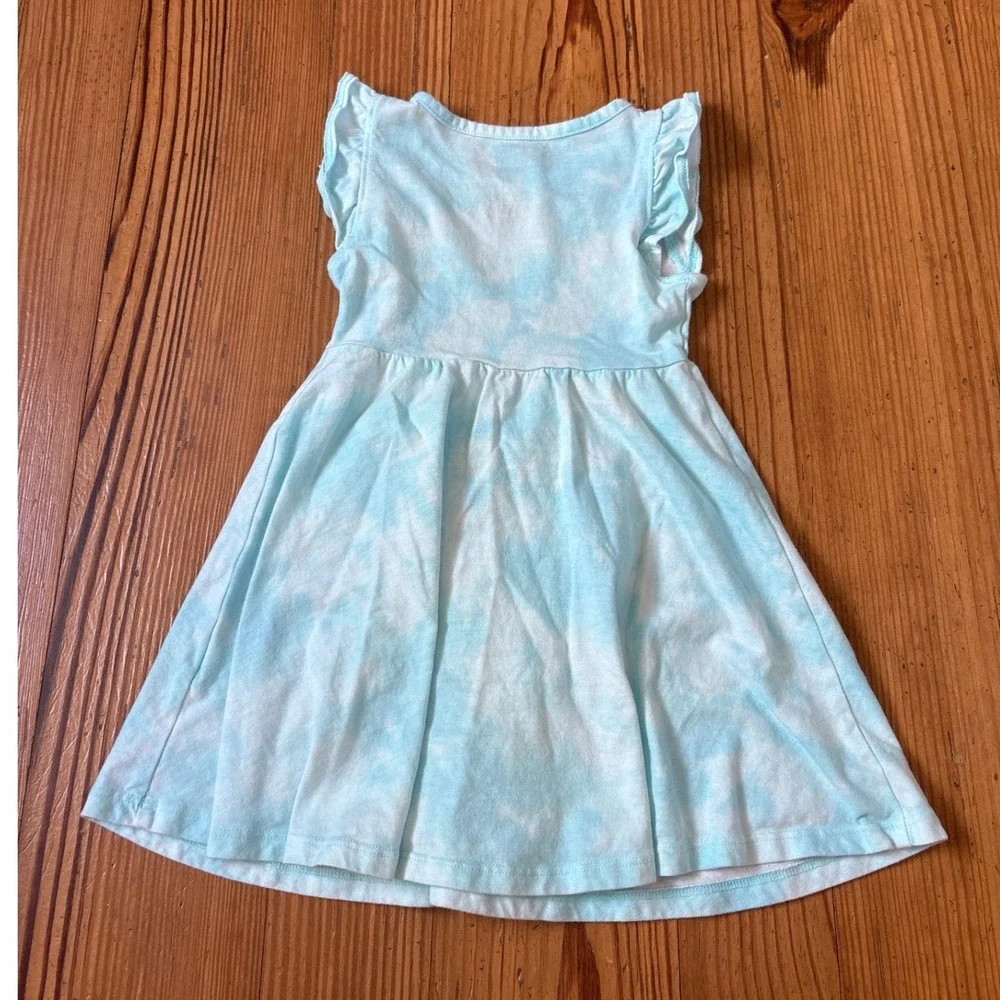 Disney Jumping Beans Little Mermaid Ariel Dress Blue Tie Dye Flutter SIZE 2T